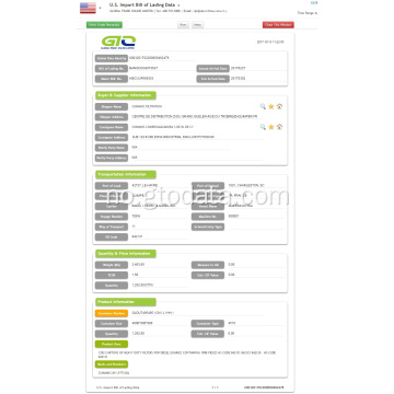 Kraftige filtre Dieselmotorer USA Data